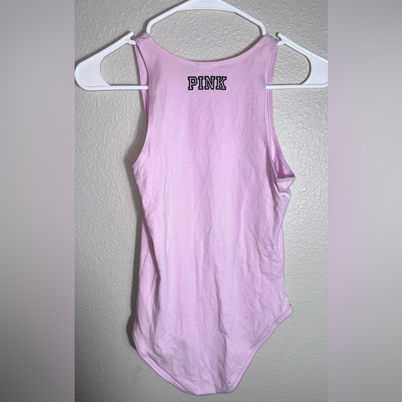 Victoria's Secret Pink High Neck Tank Top T-shirt Bodysuit Purple NWT XSMALL - Picture 4 of 5